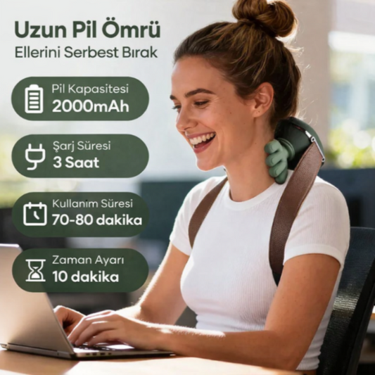 Kablosuz 4D Biyonik Parmak Boyun ve Omuz Masaj Aleti